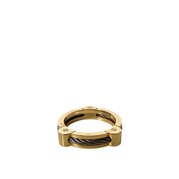 Fred Frosted Winch Ring Small 18k Yellow Gold 4B0973 158279926 [P]