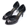 CHANEL G26229 Schwarze Leder CC-Logo Dorsey Peep-Toe Pumps Damenschuhe 37C 158298845 [P]