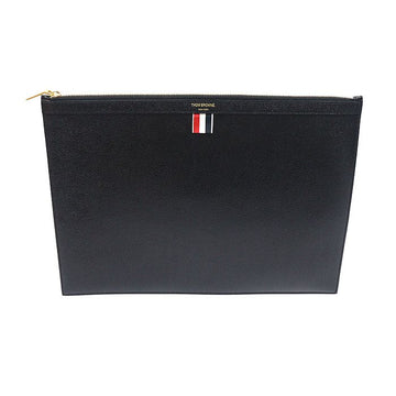 Thom Browne Black Pebble Grain Leather Large Document Holder Clutch 158298888 [P]