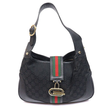 GUCCI Black GG-Logo Jacquard Jackie Dreistrang JUNCO Hobo Schultertasche 158298937 [P]