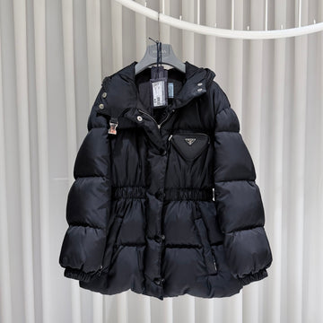 Prada Nylon Buckle Hooded Padded Jacket (Size 38) 158299342 [P]