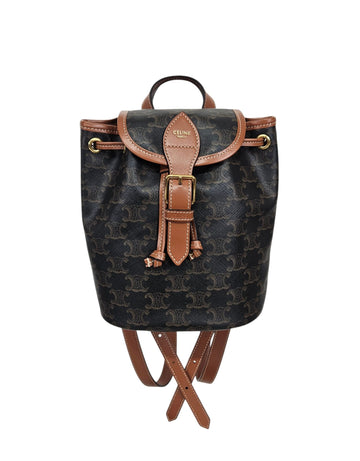 Celine Triophé Polko Mini Backpack Tan Color 197662CAS.04LU 158299615 [P]
