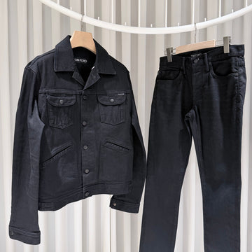 TOM FORD Schwarze Denim-Trucker-Jacke mit Denim-Hosen-Set (A-Klasse/M,30) 158299684 [P]