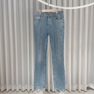 PRADA Dreieck-Logo hellblaue Denim-Jeans 158299735 [P]