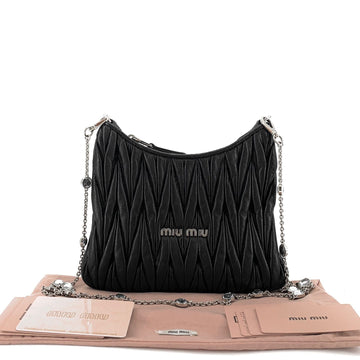 MIU MIU クリスタルチェーンバッグクロスバッグ 5bh189 158309878 [P]