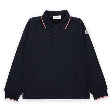MONCLER モンクレール キッズ カラー 三線 ワッペン パッチ PK 長袖(ネイビー) 8B00001 8496W 778 8,10A 72511133 [P]