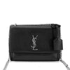 SAINT LAURENT Schwarze Kalbsleder Sunset Bag Medium Schultertasche 158310376 [P]