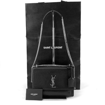 Saint Laurent Black Calf Leather Sunset Medium Shoulder Bag 158310376 [P]