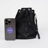 Prada Re-Nylon Bucket Strap Pouch Black 157896167 [P]