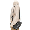 BALENCIAGA Leder Dreiecks Duffel Schultertasche Schwarz 157895427 [P]