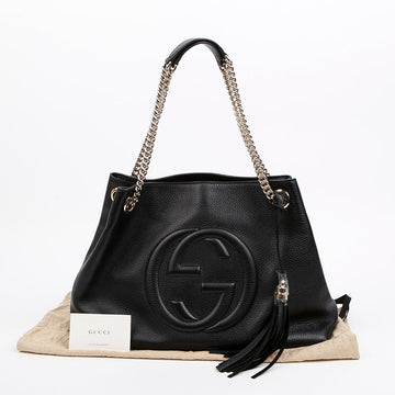 Gucci GG Soho Tassel Chain Shoulder Bag Black 157911216 [P]