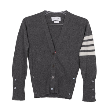 Thom Browne V-Neck Cashmere Cardigan Mid Grey 157832693 [P]
