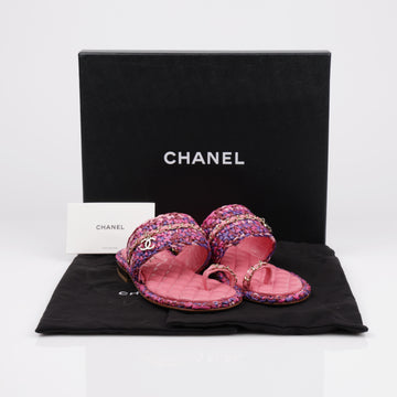 CHANEL Raffia Slide Sandals 157970918 [P]