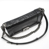 CHANEL Black Leather Boy Bag Medium Shoulder Bag 158313737 [P]