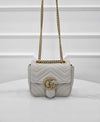Gucci GG Marmont Mini Chain Shoulder Bag Gray 739682 150543345 [P]
