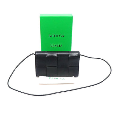 Bottega Veneta Black Intrecciato Strap Wallet Crossbody Bag 715579 158315030 [P]