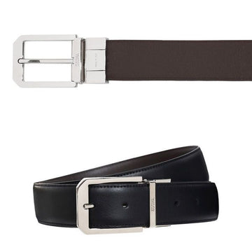 ZEGNA Reversibler Gürtel in Schwarz und Dunkelbraun 26SS 63870017 [P]