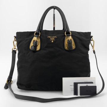 PRADA Nylon Tasche mit goldfarbigem Logo bn1902 158315251 [P]