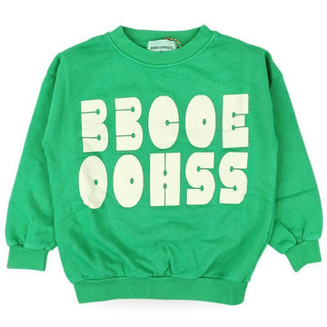 BOBO CHOSES キッズ モダン ロゴ プリンティング トレーナー(グリーン) B126AC142 311 153770778 [P]