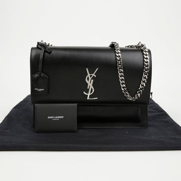 SAINT LAURENT Sonnenuntergang Ketten große schwarze Umhängetasche 157889205 [P]