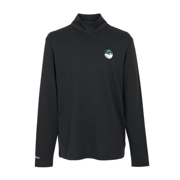 MALBON GOLF ゴルフウェア メンズ 半ジップ 長袖Tシャツ M9406 BLK 158315728 [P]