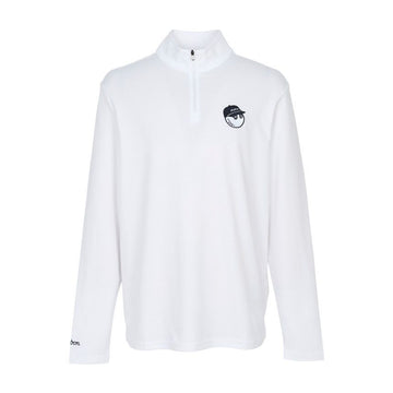 Malbon Golf Men's Half-Zip Long Sleeve Golf Shirt M9406 WHT 158315748 [P]