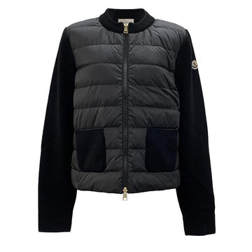 MONCLER ロゴトリコットウールパディングジップアップカーディガンジャケット 158315819 [P]