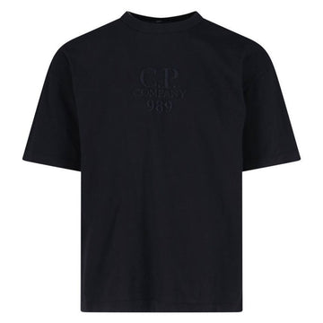 CP COMPANY CP 25SS ロゴ刺繍Tシャツ ブラック 18CMTS284A 005697G 999 137996299 [P]