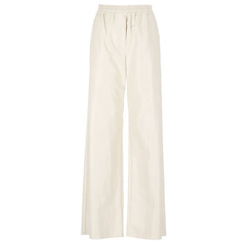 MAXMARA レザー トレーニング パンツ アイボリー 2415131141 001 153212705 [P]