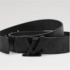 LOUIS VUITTON ディメンションモノグラムミッドナイト40mmリバーシブルベルト 158322551 [P]