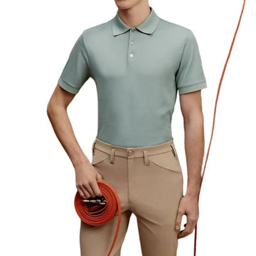 Hermes Technical Polo Men’s Short Sleeve T-Shirt H800271E 19XL 158331101 [P]