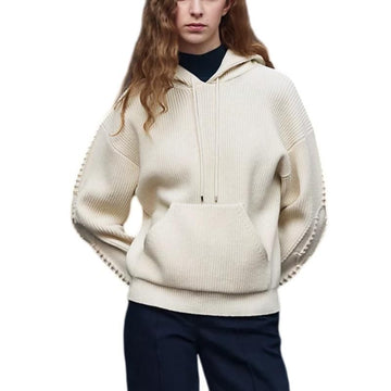 HERMES フードスウェット女性ニットブランナトレルH6H2667D3A338 158331157 [P]