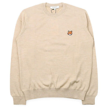 MAISON KITSUNE Herren Fox Head Regular Strickwaren (Mandel) PM00801KT1181 0429 156158161 [P]