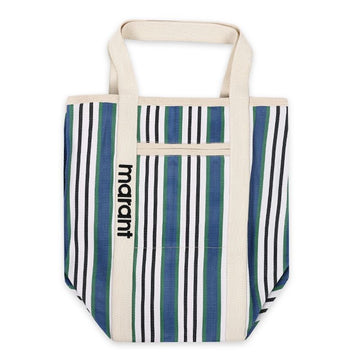 ISABEL MARANT ウォーデンストライプトートバッグ（マルチブルー） PP0020FA A1X17M 30BU 74982908 [P]