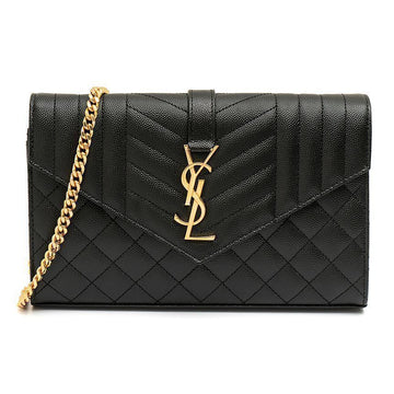 SAINT LAURENT モノグラム ミックス マトラッセ チェーン ショルダーバッグ 620280-BOW91-1000 63436371 [P]