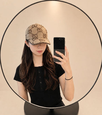 GUCCI ジャンボ GG ベースボール ハット カーキ エボニー 681264 157235324 [P]
