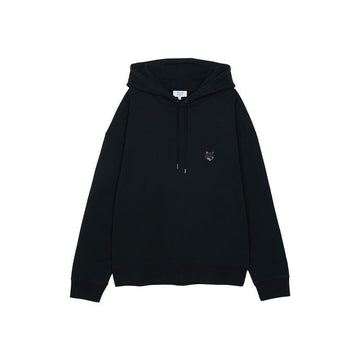MAISON KITSUNE メンズ フォールド フォックスヘッド パッチ オーバーサイズ フーディ ブラック LM00705KM0001-P199 142602458 [P]