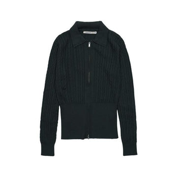 PALOMA WOOL Palomaul Romero Kragen Zip-Cardigan Dunkelkhaki RJ2103 64226357 [P]