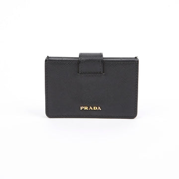 PRADA ビテロムーブアコーディオン女性カードケースブラック 158191003 [P]