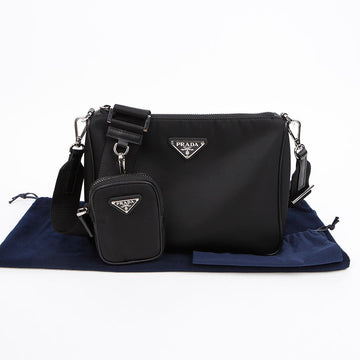 PRADA Dreieckslogo Re-Nylon Crossbody Bag Schwarz 158192052 [P]