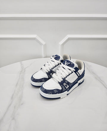 Louis Vuitton Monogram Blue Denim Trainer 36 1AC2AK 152831834 [P]