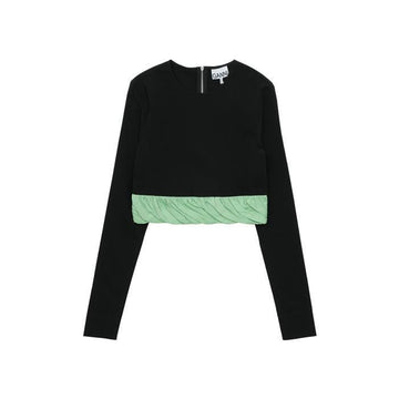 GANNI Tafetta Mix Bluse F7525-099 40343613 [P]