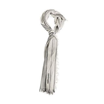 Salvatore Ferragamo Jacquard Stripe Wool Scarf 102232669 [P]