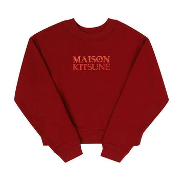 MAISON KITSUNE グラデーション刺繍 ボックス クロップ レディース スウェットシャツ NW00309KM0326 P660 122976697 [P]