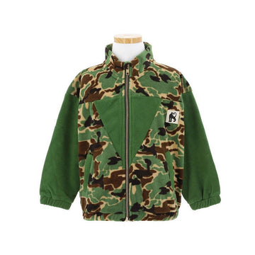 MINI RODINI カモフラージュ フリース ジッパー キッズジャケット 2471010475 123427506 [P]
