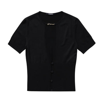 JACQUEMUS Le Haut Logo Charm Keyhole Top 125752295 [P]