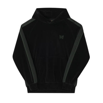 Needles Hooded Velvet Track Jacket Black 127472469 [P]