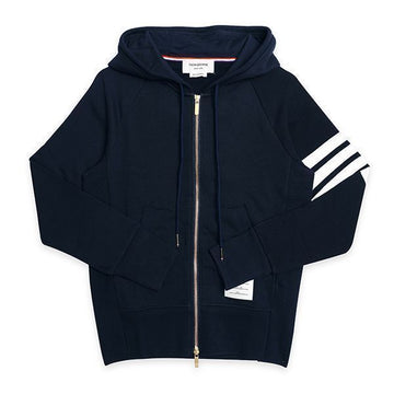 THOM BROWNE Kapuzensweatshirt mit 4-Fach-Streifen RWB Tab Loopback Jersey Herren 150397966 [P]