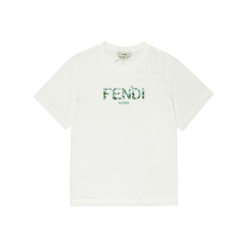 FENDI Kurzarm T-Shirt für Kinder mit JFI375 7AJ F1SGM Logo 140279150 [P]
