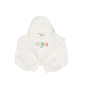 FENDI Hoodie JFH153 5V0 F0TU9 Logo Crop Kids Hoodie 141611171 [P]